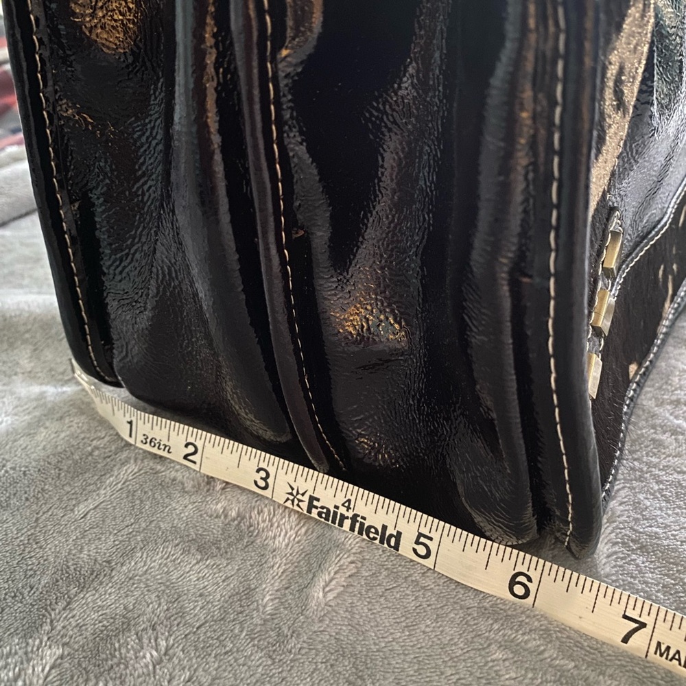 Charlie Lapson Black & Gold Leather & Cowhide Purse - Picture 14 of 14